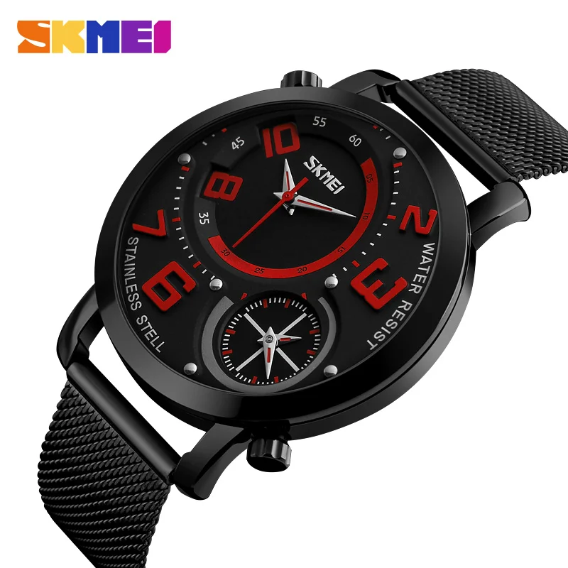 SKMEI New Dual Time Zone Top Luxury Watch Men Brand Men's Watches Stainless Steel Band Quartz Wristwatch Fashion Casual Watches
SKMEI New Dual Time Zone Top Luxury Watch Men Brand Men's Watches Stainless Steel Band Quartz Wristwatch Fashion Casual Watches