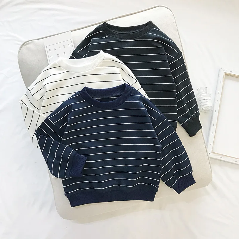 Casual Autumn Boys Sweatshirt Infants Toddler Baby Clothes Kids Children Striped Long Sleeve Pullover Tops Sweatshirts S8916
Casual Autumn Boys Sweatshirt Infants Toddler Baby Clothes Kids Children Striped Long Sleeve Pullover Tops Sweatshirts S8916