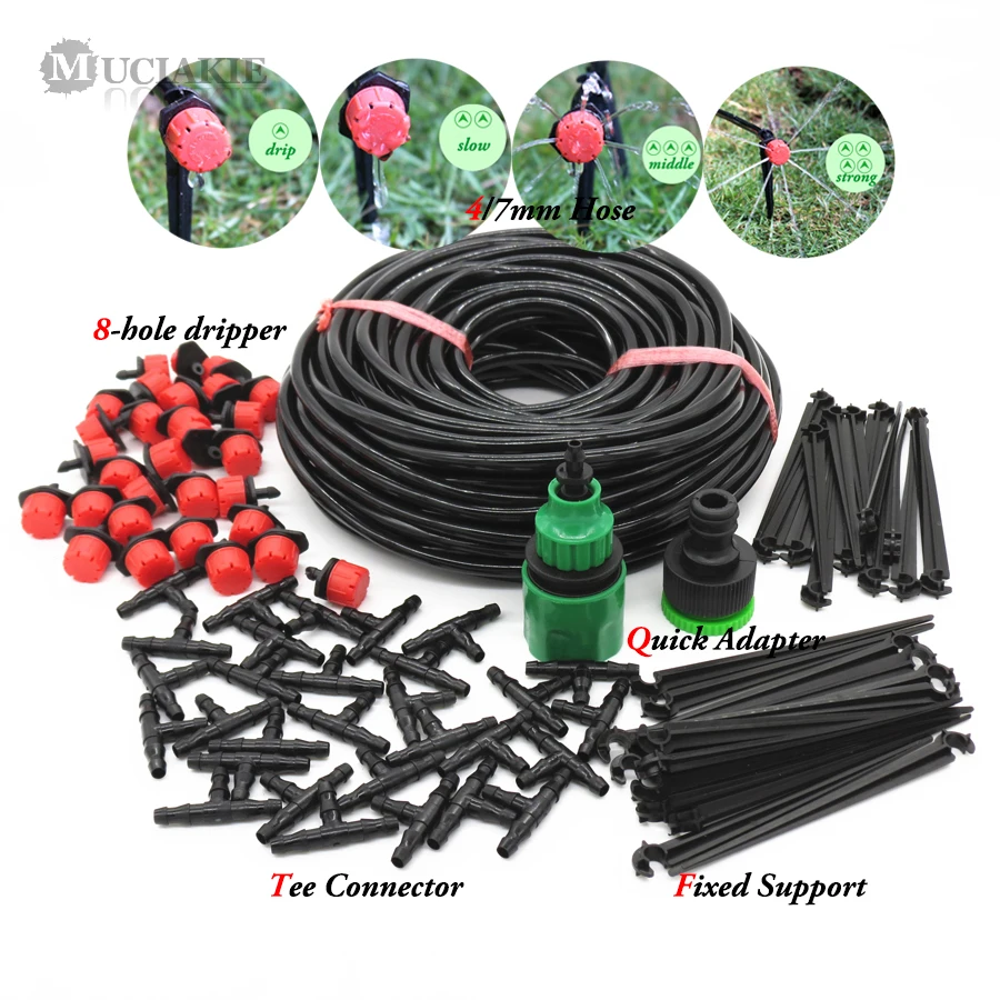 MUCIAKIE 50M-5M DIY Drip Irrigation System Automatic Watering Garden Hose Micro Drip Watering Kits with Adjustable Drippers
MUCIAKIE 50M-5M DIY Drip Irrigation System Automatic Watering Garden Hose Micro Drip Watering Kits with Adjustable Drippers