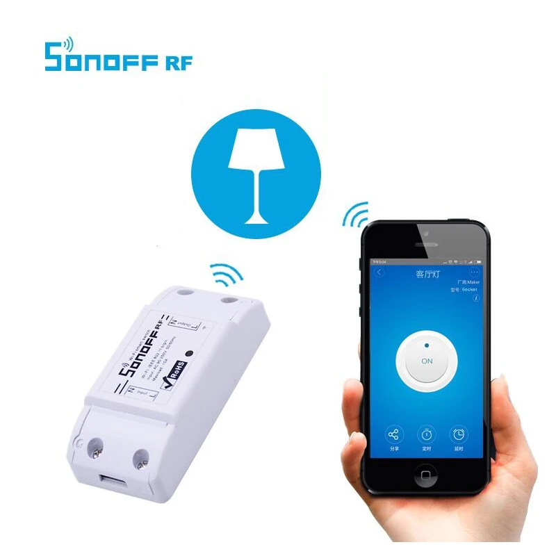 

Sonoff Smart Home Wifi Switch,10A Intelligent Wireless Remote Control Timer Diy Switch 220V Android IOS App Controlled CM117