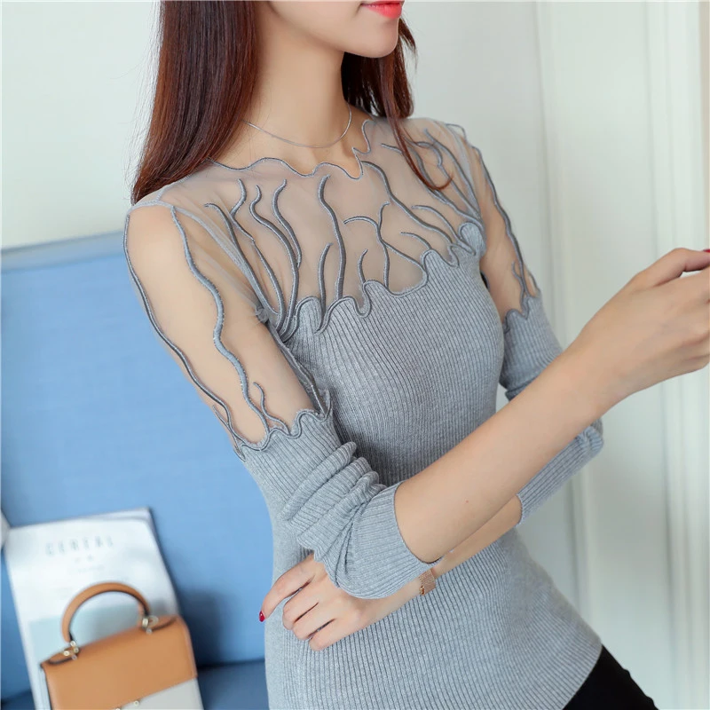 2019 Hitz head lace flounces Korean sweater slim slim female long sleeved shirt color sweater
2019 Hitz head lace flounces Korean sweater slim slim female long sleeved shirt color sweater