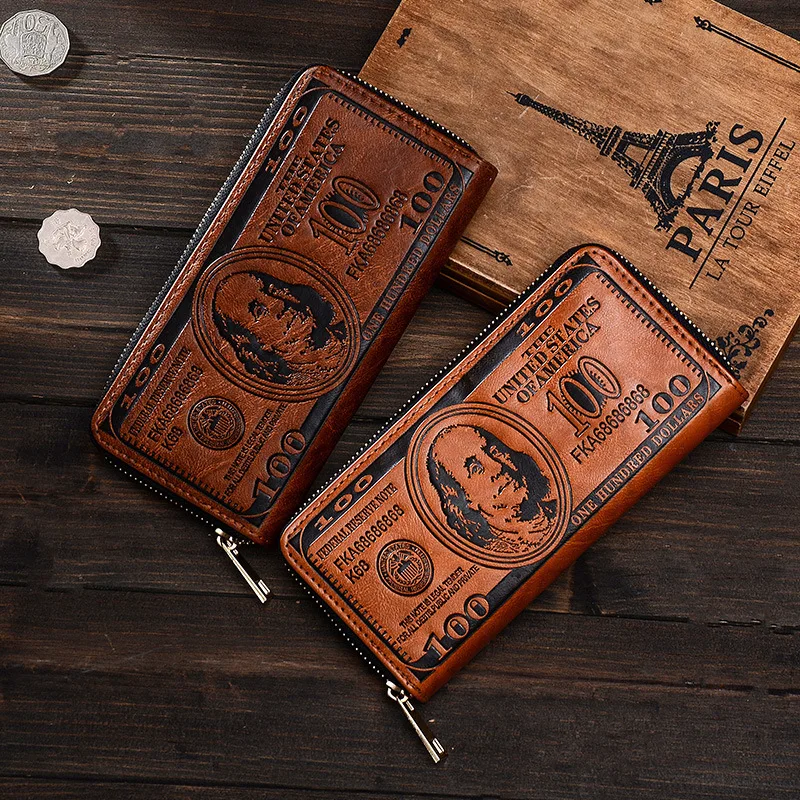 Creative Dollar Pattern Men's Creative Wallet Clutch Bag Wallets Copper Zipper Credit Card Holder Purse Wallet Cartera Hombre
Creative Dollar Pattern Men's Creative Wallet Clutch Bag Wallets Copper Zipper Credit Card Holder Purse Wallet Cartera Hombre