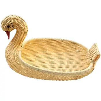 Lovely Swan Fruit Candy Storage Basket Hand-Woven Rattan Basket Home Decor Wedding Decoration Handicraft Figurine
Lovely Swan Fruit Candy Storage Basket Hand-Woven Rattan Basket Home Decor Wedding Decoration Handicraft Figurine