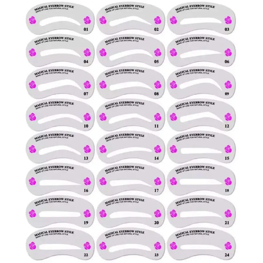 24pcs 24 Styles Eyebrow Shaping Stencils Grooming Kit Makeup Shaper Set Template Tool permanent makeup calipers tattoo schablone
24pcs 24 Styles Eyebrow Shaping Stencils Grooming Kit Makeup Shaper Set Template Tool permanent makeup calipers tattoo schablone