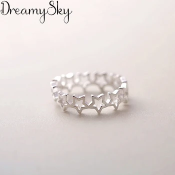 Fashion Silver Color Star Rings For Women Girls Bijoux Engagement Statement Ring anillos 
Fashion Silver Color Star Rings For Women Girls Bijoux Engagement Statement Ring anillos