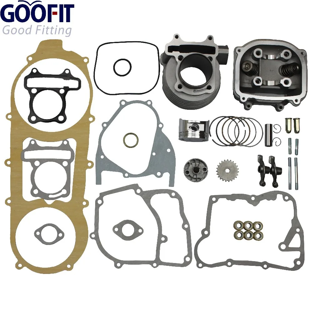 GOOFIT Scooter 150cc Gy6 Engine Rebuild Kit Cylinder Kit Cylinder Head Chinese Group-4
GOOFIT Scooter 150cc Gy6 Engine Rebuild Kit Cylinder Kit Cylinder Head Chinese Group-4
