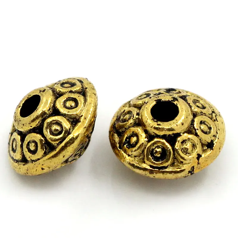 DoreenBeads Zinc metal alloy Spacer Beads Flying Saucer golden Tone Pattern Color Plated About 6.5mm Dia,Hole:Approx 1mm,25 PCs
DoreenBeads Zinc metal alloy Spacer Beads Flying Saucer golden Tone Pattern Color Plated About 6.5mm Dia,Hole:Approx 1mm,25 PCs