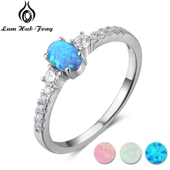 Real Pure 925 Sterling Silver Oval Blue Opal Ring with Cubic Zirconia Women Finger Rings Party Wedding Jewelry (Lam Hub Fong)
Real Pure 925 Sterling Silver Oval Blue Opal Ring with Cubic Zirconia Women Finger Rings Party Wedding Jewelry (Lam Hub Fong)