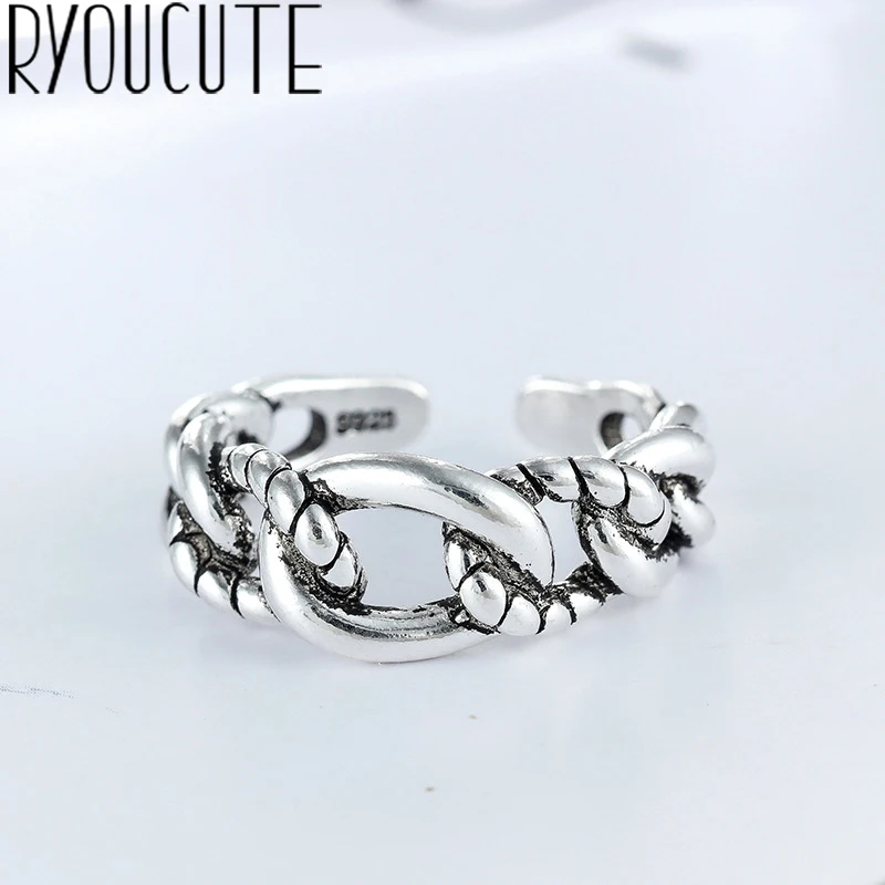 Punk Retro Real 925 Sterling Silver Twist Rings for Women Luxury Bohemian Vintage Statement Jewelry Antique Finger Big Ring
Punk Retro Real 925 Sterling Silver Twist Rings for Women Luxury Bohemian Vintage Statement Jewelry Antique Finger Big Ring