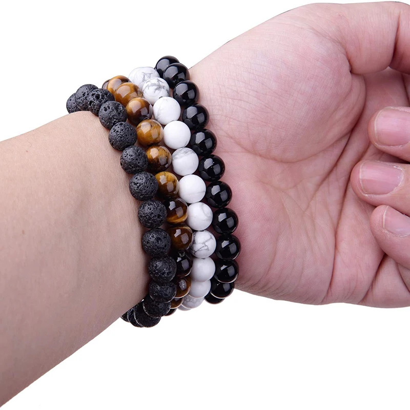 Fashion Natural Stone Tiger Eye Beads Bracelets For Women Men 8mm Lava Stone Beaded Bracelets Homme Jewelry
Fashion Natural Stone Tiger Eye Beads Bracelets For Women Men 8mm Lava Stone Beaded Bracelets Homme Jewelry