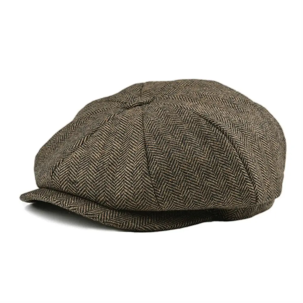 BOTVELA Soft Tweed Wool 8 piece Khaki Herringbone Newsboy Cap Men 8 Panel Flat Caps Women Beret Hat 005
BOTVELA Soft Tweed Wool 8 piece Khaki Herringbone Newsboy Cap Men 8 Panel Flat Caps Women Beret Hat 005