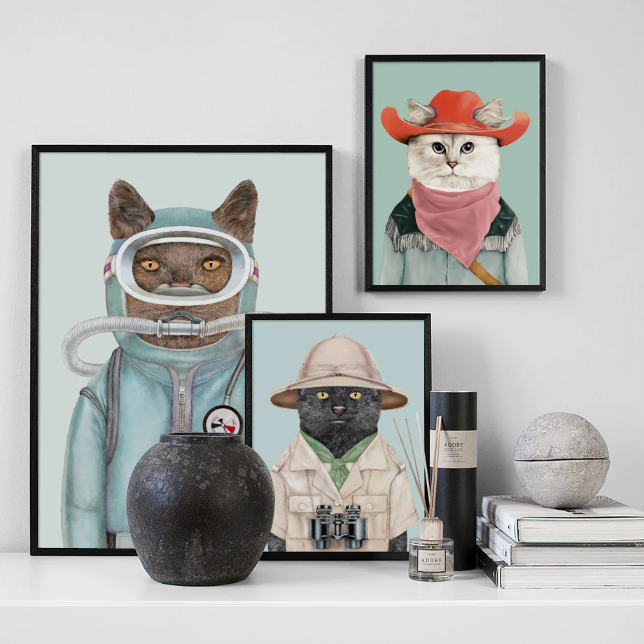 abstract Cat Diver Cowboy pirate Vintage Nordic Posters And Prints Wall Art Canvas Painting Wall Pictures For Living Room Decor
abstract Cat Diver Cowboy pirate Vintage Nordic Posters And Prints Wall Art Canvas Painting Wall Pictures For Living Room Decor