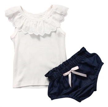 Hi Hi Baby Store Newborn Kids Baby Girls Summer Outfits Princess Clothes T-shirt Tops Denim Pants 2PCS Set 
Hi Hi Baby Store Newborn Kids Baby Girls Summer Outfits Princess Clothes T-shirt Tops Denim Pants 2PCS Set