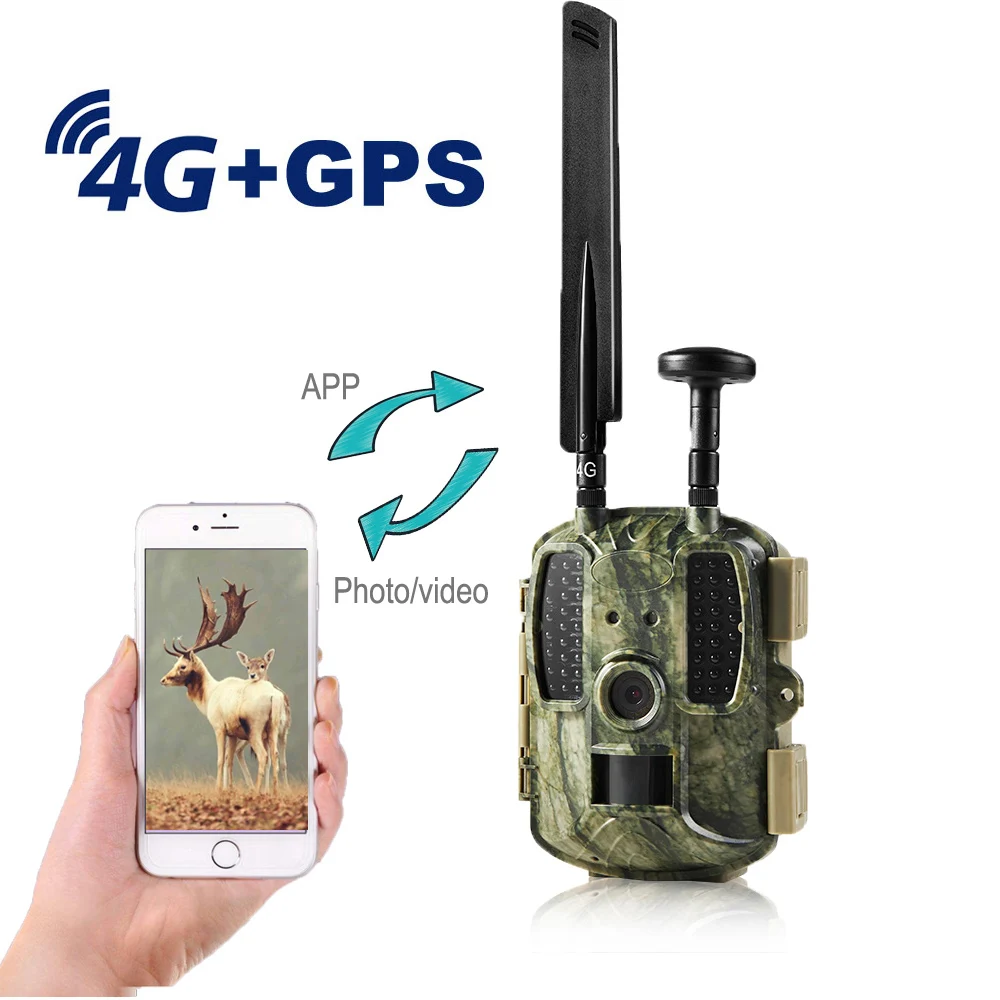 

4G Hunting Camera Photo Traps 4G FDD-LTE GPS Wild Camera MMS Email send photo video thermal imagers 12MP 1080P Trail Camera Trap