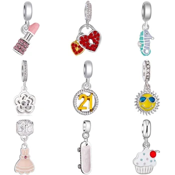 Btuamb High Quality Luxurious Dress Cake Foot Sun Lipsticks Cross Heart Flower Pendants Fit Pandora Charms for Women DIY Jewelry
Btuamb High Quality Luxurious Dress Cake Foot Sun Lipsticks Cross Heart Flower Pendants Fit Pandora Charms for Women DIY Jewelry