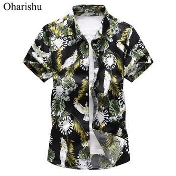 2019 Summer New Men's Beach Hawaiian Shirt Tropical Short Sleeve Summer Shirts Men Casual Slim Fit Button Down Shirt 5XL 6XL 7XL
2019 Summer New Men's Beach Hawaiian Shirt Tropical Short Sleeve Summer Shirts Men Casual Slim Fit Button Down Shirt 5XL 6XL 7XL