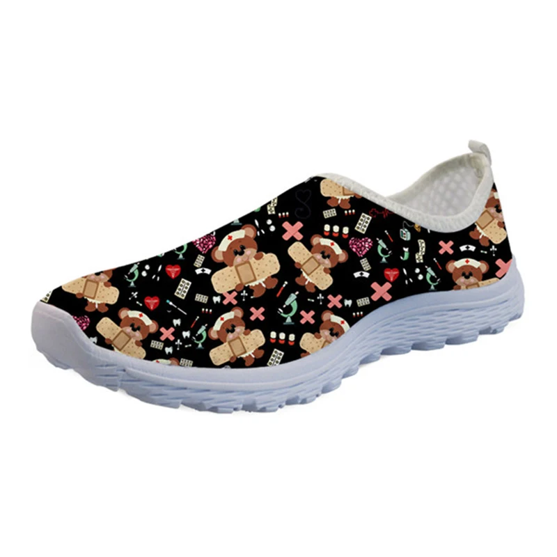 THIKIN Medical Sneakers for Women Cute Cartoon Nurse Bear Pattern Summer Breathable Slip-on Light Beach Comfortable Walk Shoes
THIKIN Medical Sneakers for Women Cute Cartoon Nurse Bear Pattern Summer Breathable Slip-on Light Beach Comfortable Walk Shoes