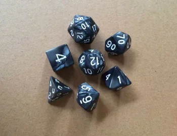 7 pcs polyhedral opaque with White Pip Die bar Multi-sided Black Dungeons & Dragons BRPG games Dices
7 pcs polyhedral opaque with White Pip Die bar Multi-sided Black Dungeons & Dragons BRPG games Dices
