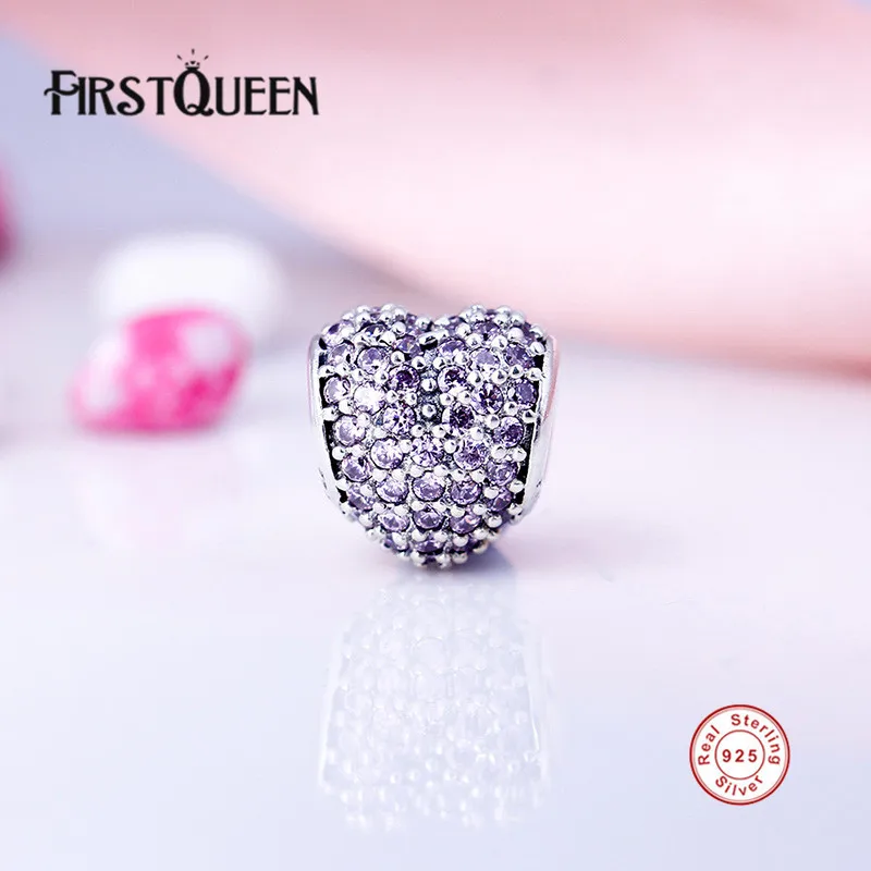 FirstQueen Micro Pave AAA Pink CZ Love Heart Charms Beads 925 Sterling-Silver-Jewelry Bead DIY Brand Logo Bracelets Accessorie E
FirstQueen Micro Pave AAA Pink CZ Love Heart Charms Beads 925 Sterling-Silver-Jewelry Bead DIY Brand Logo Bracelets Accessorie E