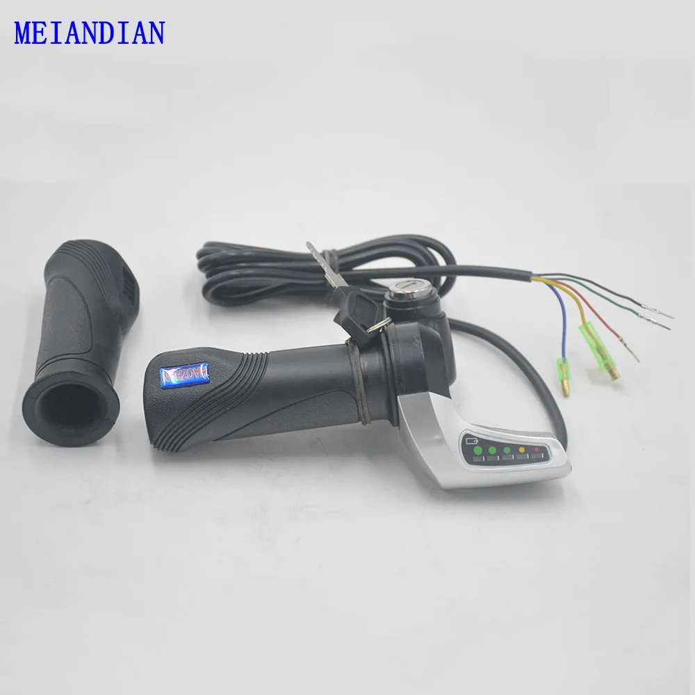 Electric Bike Throttle Speed Adjustment Handle with Key Lock Display Handle Divides Fittings into 24V 36V 48V
Electric Bike Throttle Speed Adjustment Handle with Key Lock Display Handle Divides Fittings into 24V 36V 48V
