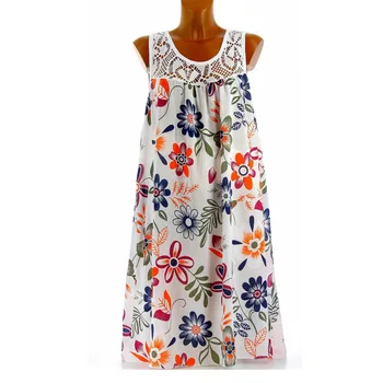 5XL Plus Size Women Tunic Dress 2019 Summer Sleeveless Floral Print Lace Neck Dress Female Loose Big Size Women Dresses Floral
5XL Plus Size Women Tunic Dress 2019 Summer Sleeveless Floral Print Lace Neck Dress Female Loose Big Size Women Dresses Floral