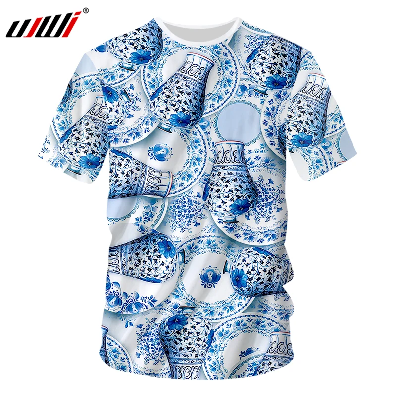 

UJWI 3D Print Chinese Style T-shirt Funny Cool Top Tee Unisex Tshirts Men/Women Casual O-neck Summer Novelty Fashion T Shirts
