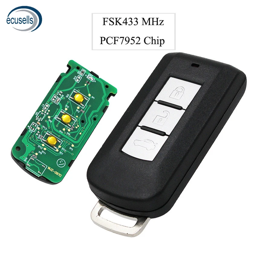 3 Buttons Smart Remote Key Fob FSK433MHz PCF7952 Chip For Mitsubishi Lancer Outlander ASX (With Emergency Key)
3 Buttons Smart Remote Key Fob FSK433MHz PCF7952 Chip For Mitsubishi Lancer Outlander ASX (With Emergency Key)