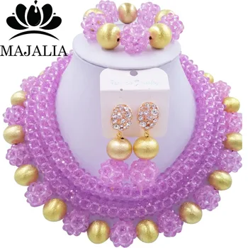 Fashion Trendy Nigeria Wedding african beads jewelry set Lilac Crystal necklace Bridal Jewelry Sets Free shipping LM-131
Fashion Trendy Nigeria Wedding african beads jewelry set Lilac Crystal necklace Bridal Jewelry Sets Free shipping LM-131