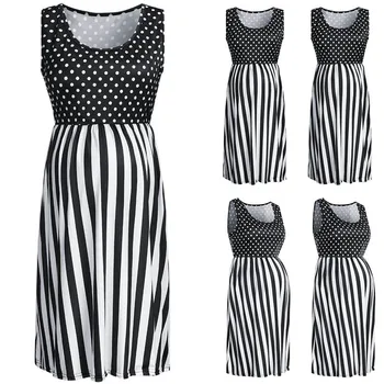 Hot Sale 2019 Pregnancy Dress Women Sleeveless Dot Print Striped Dress Clothes Props Premama Clothes For Pregnant Women S-2XL
Hot Sale 2019 Pregnancy Dress Women Sleeveless Dot Print Striped Dress Clothes Props Premama Clothes For Pregnant Women S-2XL
