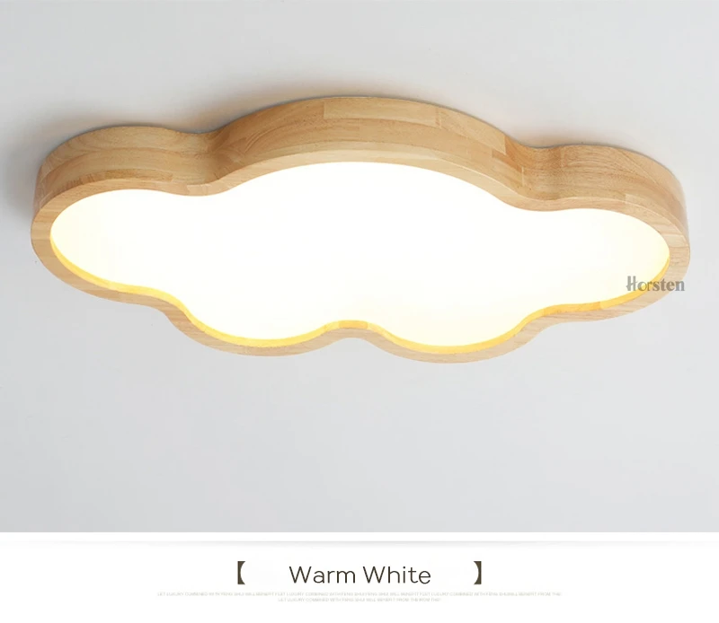 Japanese Style Room Ceiling Lights Cloud Shape LED Ceiling Light For Bedroom Kids Luminaire Cute Wooden Kitchen Lighting Fixture (9)
