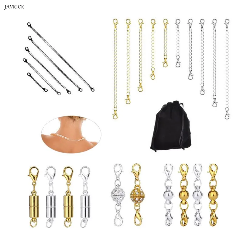 25 Pcs/set DIY Jewelry Cylindrical Spherical Magnetic Buckle Necklace Bracelet Extension Chain Set Jewellery Fashion Accessories
25 Pcs/set DIY Jewelry Cylindrical Spherical Magnetic Buckle Necklace Bracelet Extension Chain Set Jewellery Fashion Accessories