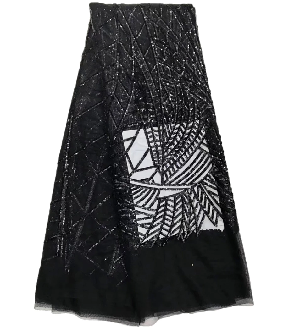 Latest black African Lace Fabric 2019 High Quality Lace Embroidery French Mesh With paillette Nigerian Lace Fabrics Material
Latest black African Lace Fabric 2019 High Quality Lace Embroidery French Mesh With paillette Nigerian Lace Fabrics Material