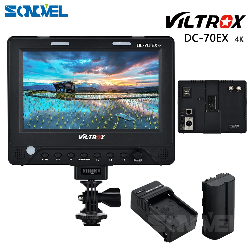 7'' Viltrox DC-70EX 4K HD Clip-on HDMI/SDI/AV Input Output Camera Video LCD Monitor Display for Canon Nikon Pentax Olympus DSLR
7'' Viltrox DC-70EX 4K HD Clip-on HDMI/SDI/AV Input Output Camera Video LCD Monitor Display for Canon Nikon Pentax Olympus DSLR