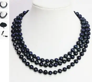 Women Gift Freshwater Charm natural black cultured freshwater pearl 8-9mm round beads classic romantic trendy long chain necklac
Women Gift Freshwater Charm natural black cultured freshwater pearl 8-9mm round beads classic romantic trendy long chain necklac