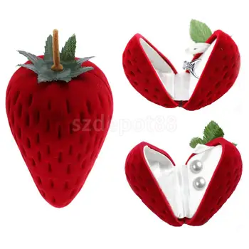 Cute Red Strawberry Velvet Ring Box Earring Ear Studs Ring Jewelry Gift Case Wedding Party Favor
Cute Red Strawberry Velvet Ring Box Earring Ear Studs Ring Jewelry Gift Case Wedding Party Favor