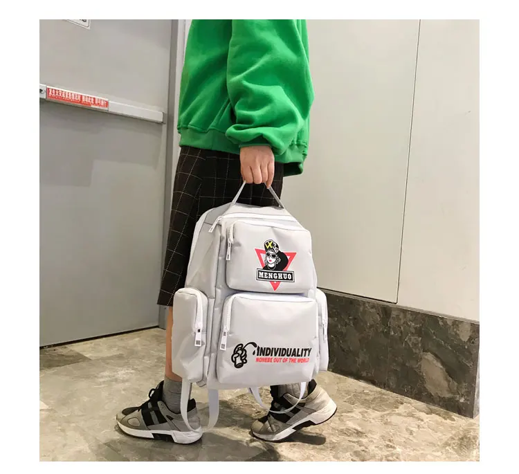 Menghuo Fashion Backpack School Bags for Teenage Girls Cute Travel Shoulder Backpack Bags Oxford Print Rucksack Laptop Backpack_29