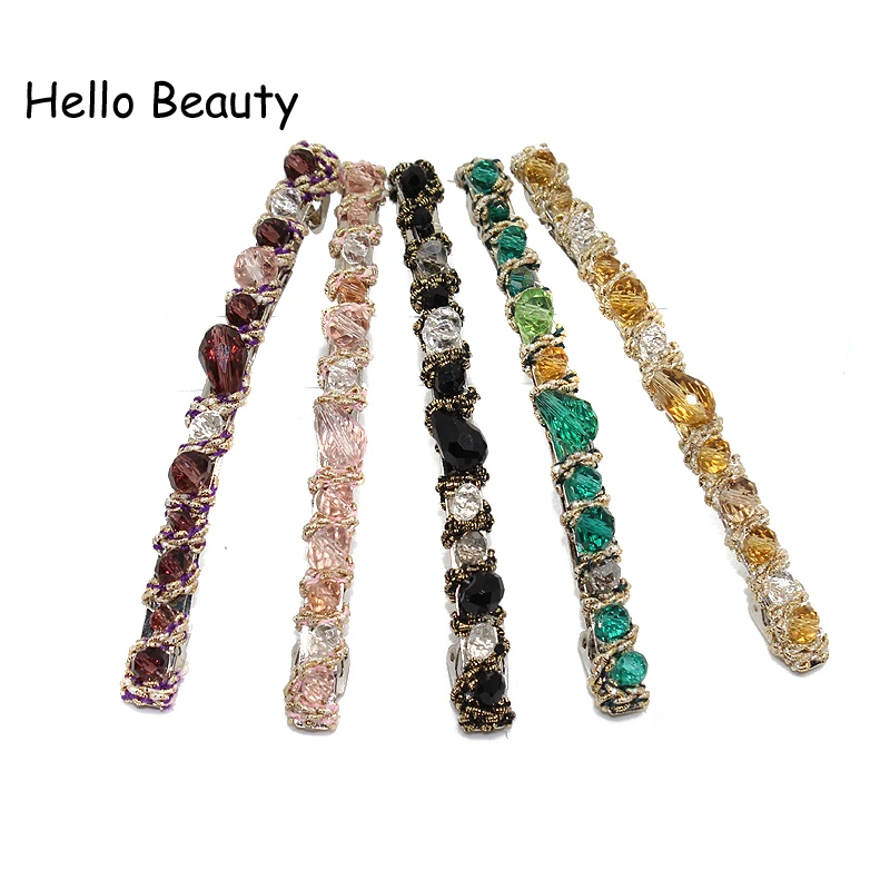 Fashion Trendy Hair Accessories Headwear Handmade Sparkly Green Crystal Hair Barrette Clips Purple Rhinestone Hairpin For Women
Fashion Trendy Hair Accessories Headwear Handmade Sparkly Green Crystal Hair Barrette Clips Purple Rhinestone Hairpin For Women