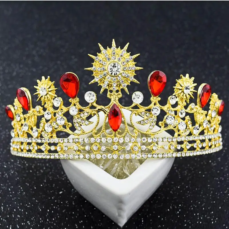 Baroque Bridal Crown Star Headwear Red/Purple Hair Accessories Shiny Crystal Rhinestone Tiaras Wedding Jewelry Generous HG006
Baroque Bridal Crown Star Headwear Red/Purple Hair Accessories Shiny Crystal Rhinestone Tiaras Wedding Jewelry Generous HG006