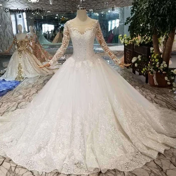 HTL109 Western style wedding dresses pure new o neck long appliques tulle sleeves wedding gown European and America bridal dress
HTL109 Western style wedding dresses pure new o neck long appliques tulle sleeves wedding gown European and America bridal dress