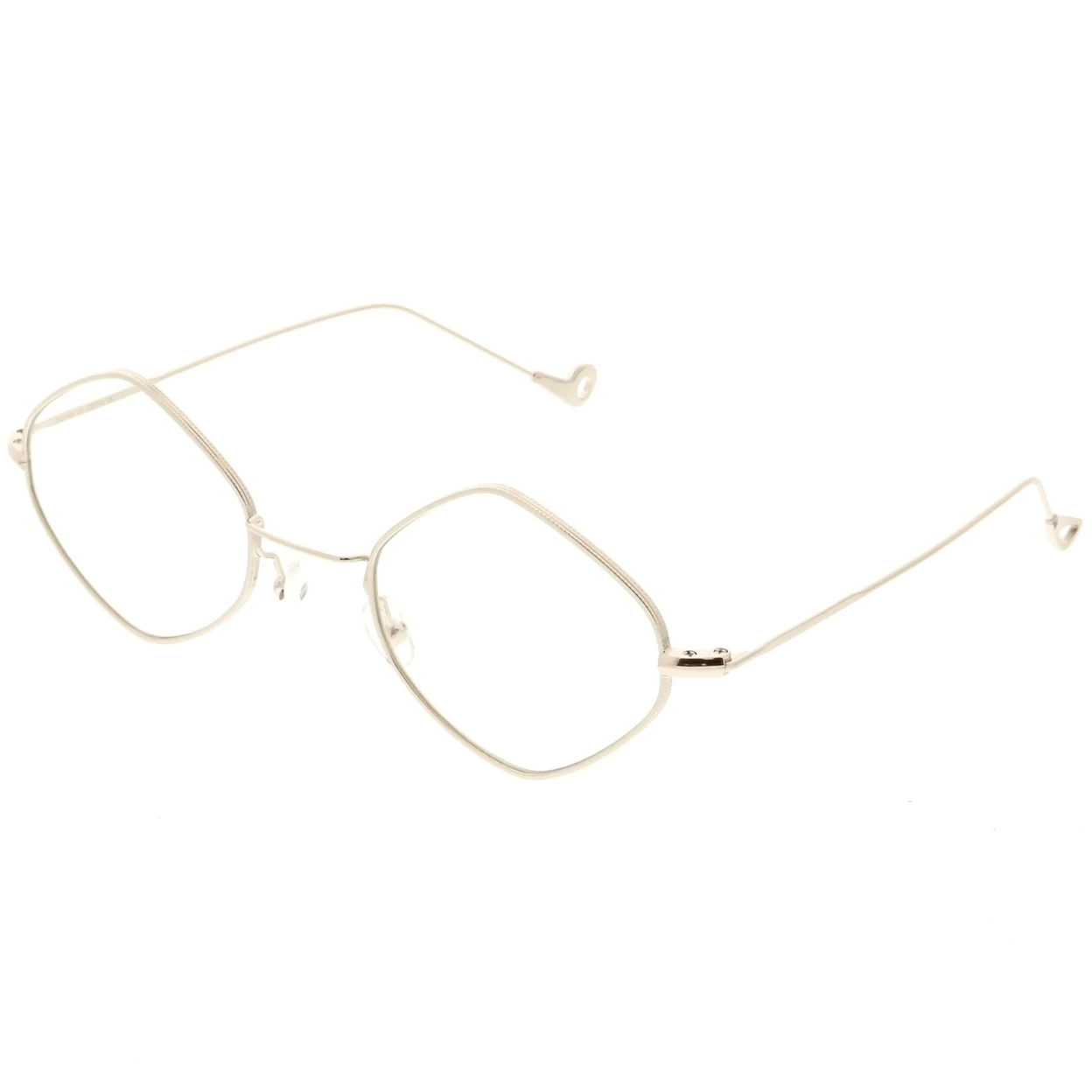 Premium Small Metal Diamond Eyeglasses Ultra Slim Arms Color Tinted Flat Lens 51mm (1)