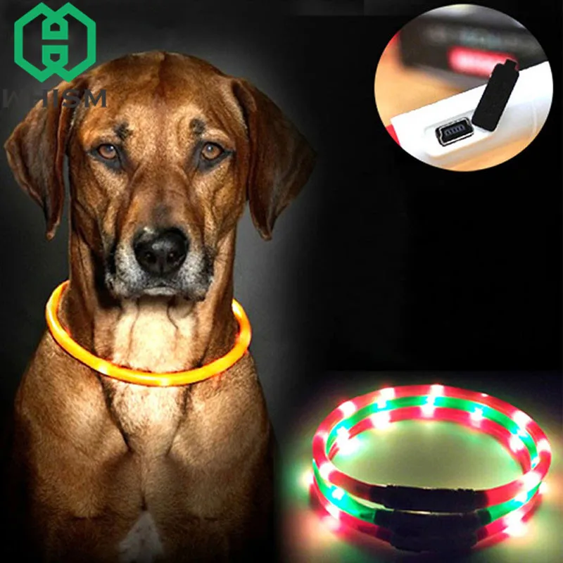 WHISM Flashing Dog Collar Silicone USB Charging Light Adjustable Pets Cat LED Night Light Dog Collar led halsband
WHISM Flashing Dog Collar Silicone USB Charging Light Adjustable Pets Cat LED Night Light Dog Collar led halsband