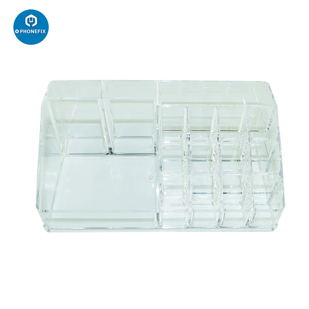 PHONEFIX Transparent Acrylic Container Storage Box with Multi Sub Grid Box for Putting Phone Repair Tool Phone Replacement Parts
PHONEFIX Transparent Acrylic Container Storage Box with Multi Sub Grid Box for Putting Phone Repair Tool Phone Replacement Parts