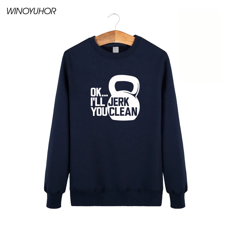 Ok I'll Jerk You Clean Print Hoodies Men Funny Fitness Sweatshirts Casual Long Sleeve Tops Bodybuilding Pullovers
Ok I'll Jerk You Clean Print Hoodies Men Funny Fitness Sweatshirts Casual Long Sleeve Tops Bodybuilding Pullovers