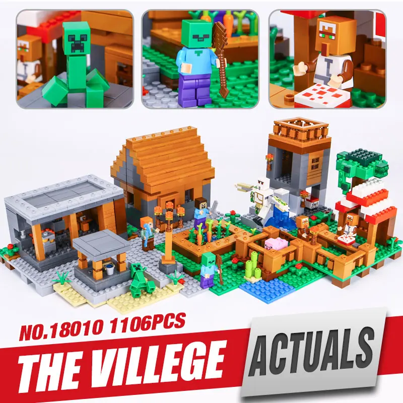 18010 My World Toys Series The Legoing 21128 Minecrafted Building Blocks My Village set Bricks DIY christmas Gift Kids Toys
18010 My World Toys Series The Legoing 21128 Minecrafted Building Blocks My Village set Bricks DIY christmas Gift Kids Toys
