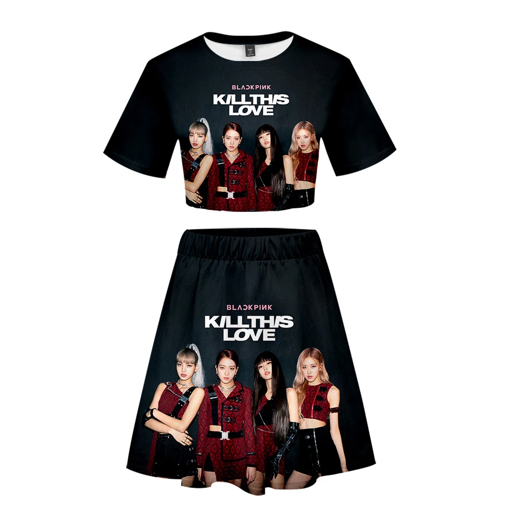 Blackpink Kill This Love 3D Printed Women Two Piece Set Fashion Summer Crop Top+Skirt 2019 Hot Sale Kpop Streetwear Clothes
Blackpink Kill This Love 3D Printed Women Two Piece Set Fashion Summer Crop Top+Skirt 2019 Hot Sale Kpop Streetwear Clothes