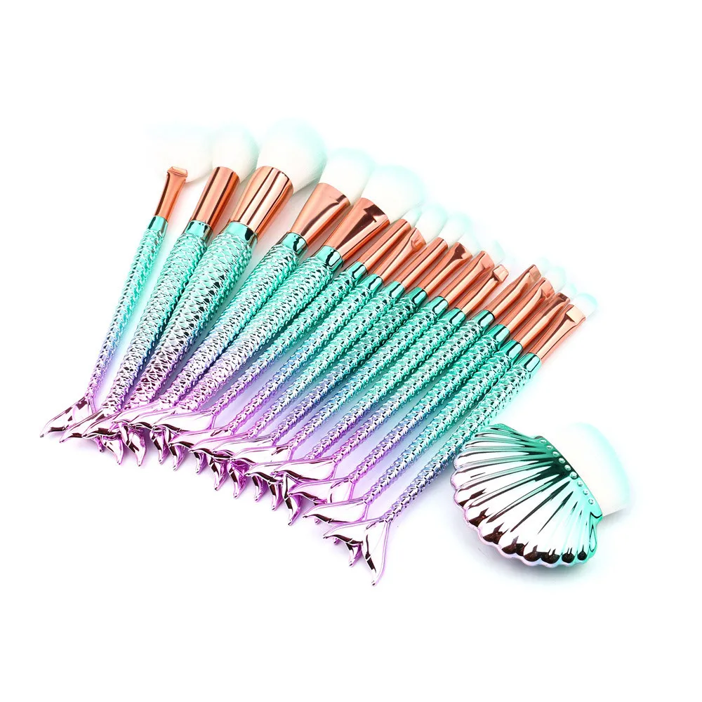 16PCS Make Up Foundation Eyebrow Eyeliner Blush Cosmetic Concealer Brushes