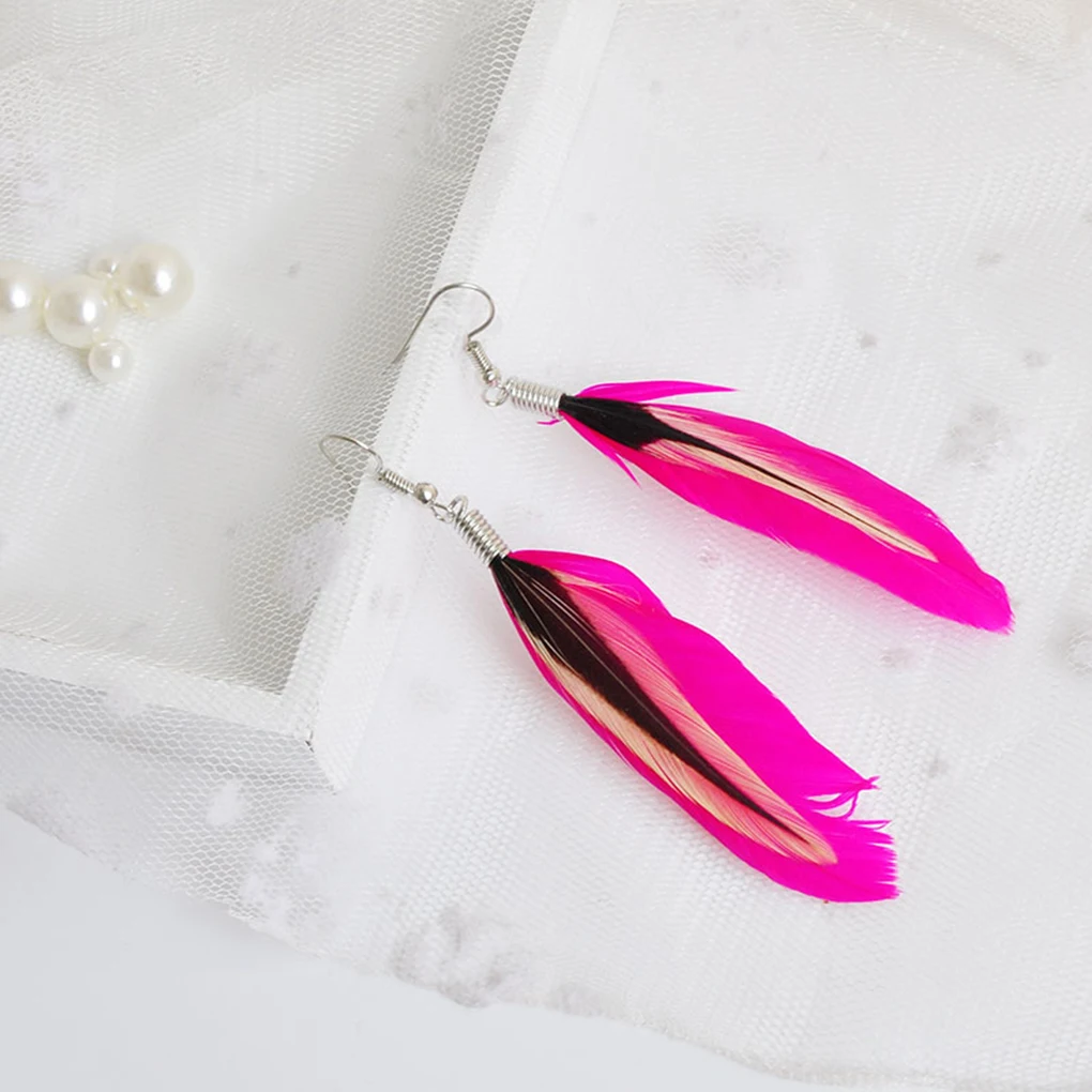 Women's Multicolor Black Feather Dangle Earrings Bohemia Folk Style Silver Color Drop Earrings
Women's Multicolor Black Feather Dangle Earrings Bohemia Folk Style Silver Color Drop Earrings