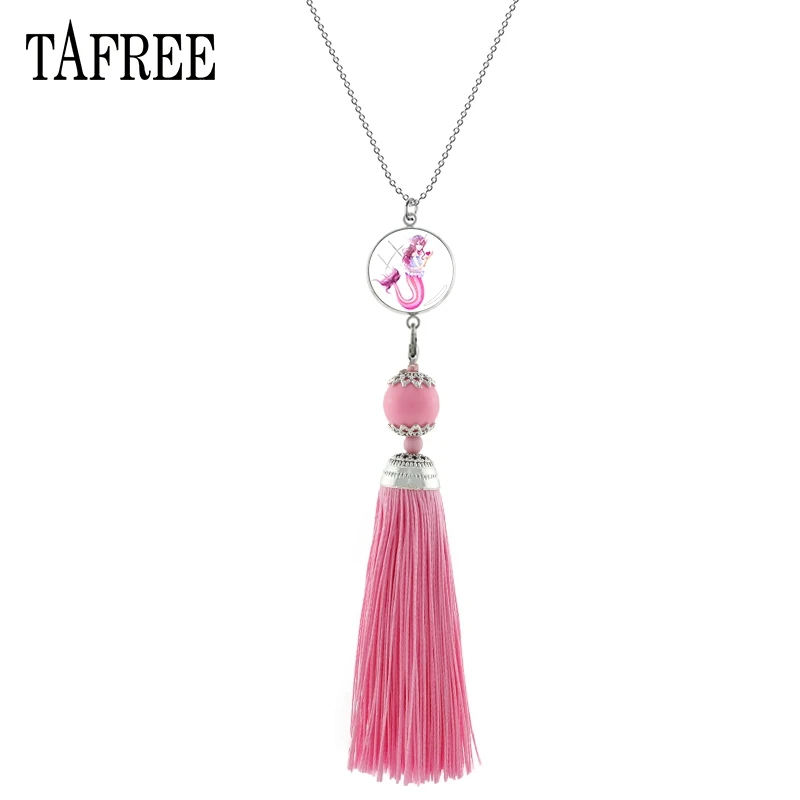 TAFREE Mermaid Elves Tassel Necklaces Pendants Choker 2018 New Fashion For Women Ladies Fringed Bohemia Wonderful Design Jewelry
TAFREE Mermaid Elves Tassel Necklaces Pendants Choker 2018 New Fashion For Women Ladies Fringed Bohemia Wonderful Design Jewelry