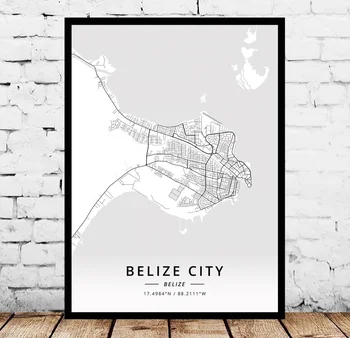 Belize City Belize Map Poster
Belize City Belize Map Poster