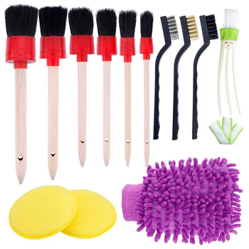 13 Pcs Auto Detailing Brush Set For Cleaning Car Motorcycle Automotive Cleaning Wheels, Dashboard, Interior, Exterior, Leather
13 Pcs Auto Detailing Brush Set For Cleaning Car Motorcycle Automotive Cleaning Wheels, Dashboard, Interior, Exterior, Leather